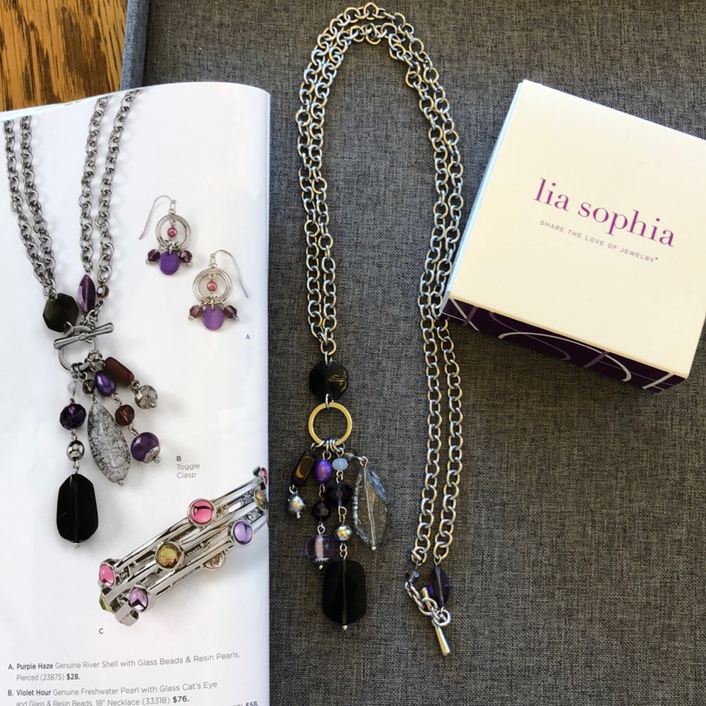 Lia Sophia necklace, Violet Hour